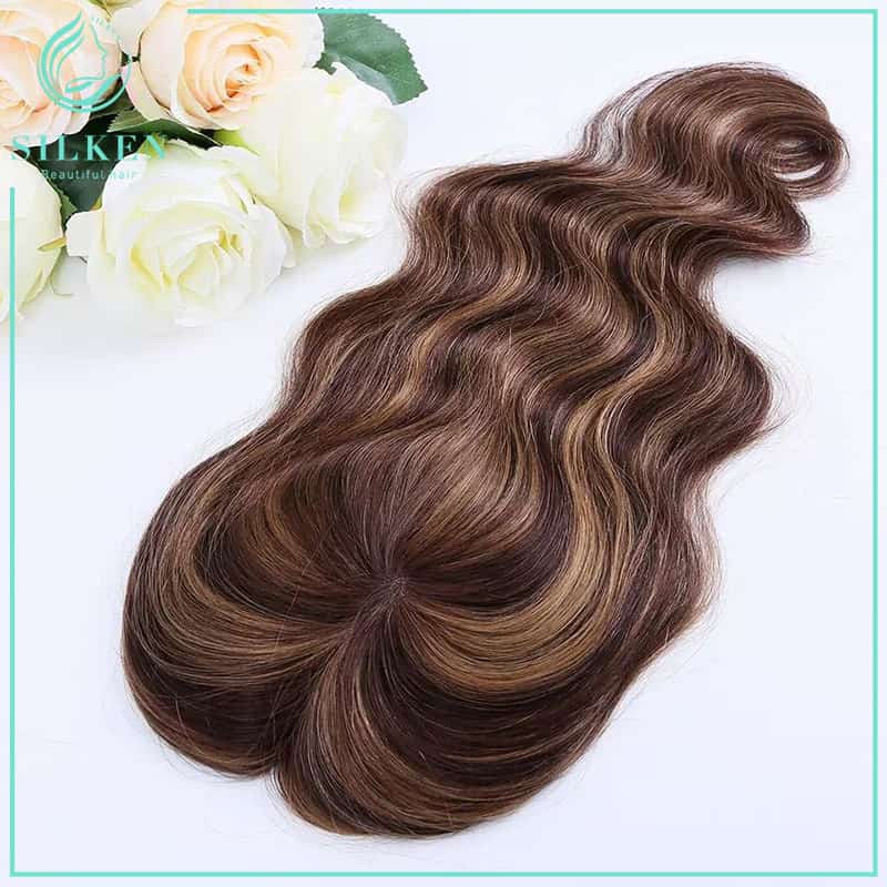 3x5 Remy Human Hair Silk Base Topper Silken Hairs 